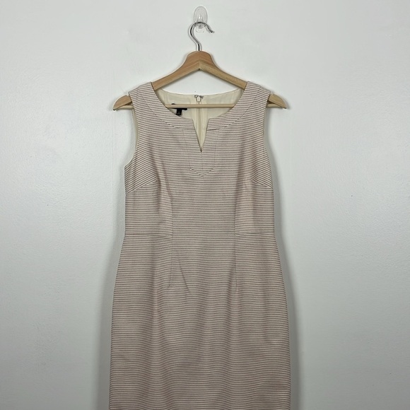 Talbots Striped Dress Suit Womens 2 Lined Sleeveless Zip Closure Cotton Blend - Picture 9 of 15